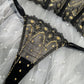 Chic Luxe Noir & Gold Lingerie Set