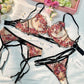 Floral Sheer Lace Lingerie Set