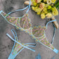 Light Blue Floral Lace Lingerie Set