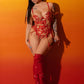 Red Ribbon Sculpting Lingerie Set