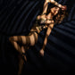 Black Gold-threaded Butterfly Bow Lingerie Set