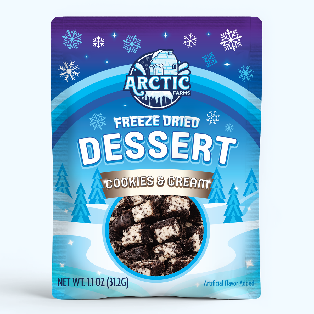 Freeze Dried Cookies & Cream Desert Ice Cream Bar Bites