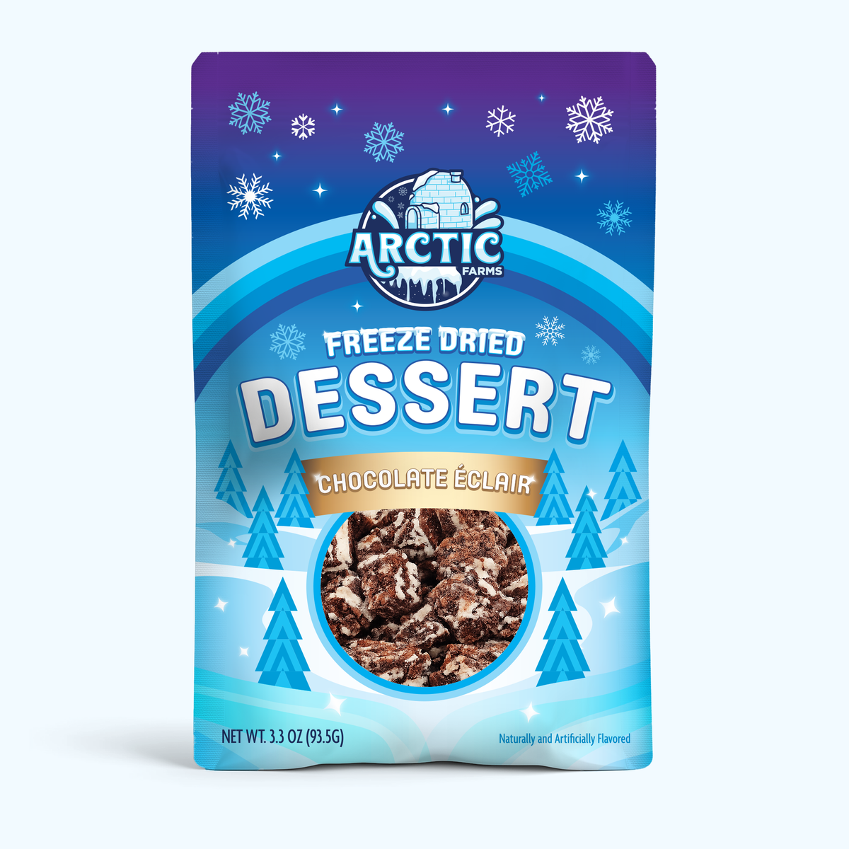 Freeze Dried Chocolate Éclair Desert Ice Cream Bar Bites