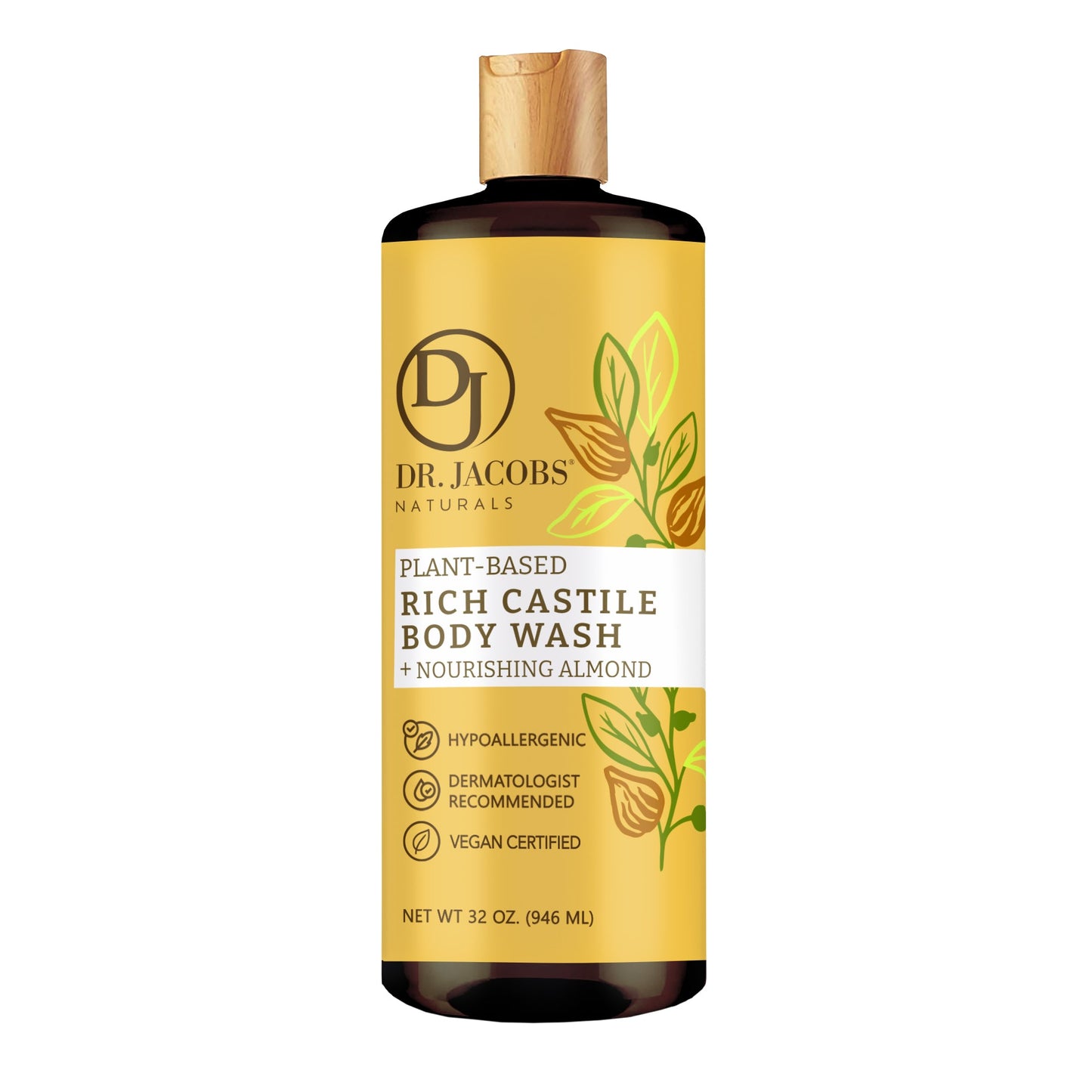 Almond Pure Castile Body Wash