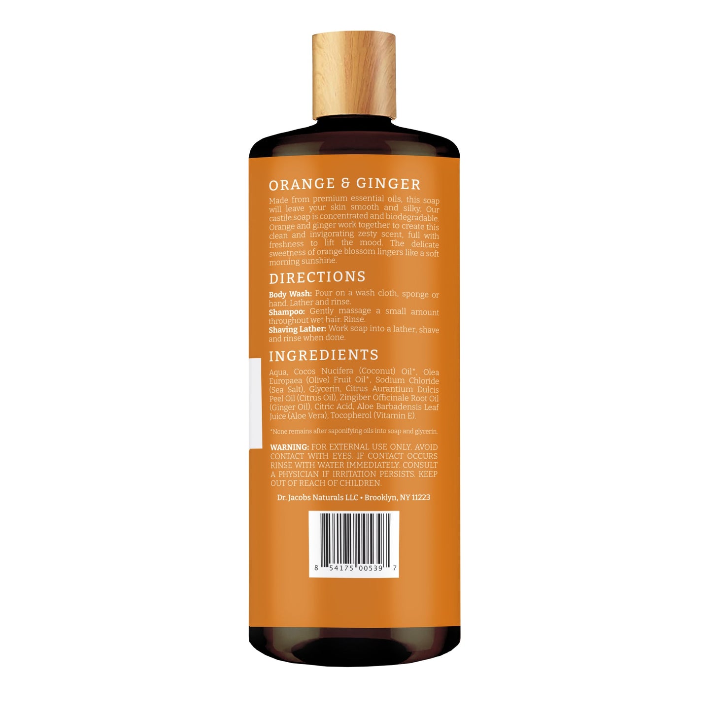 Orange & Ginger Castile Body Wash