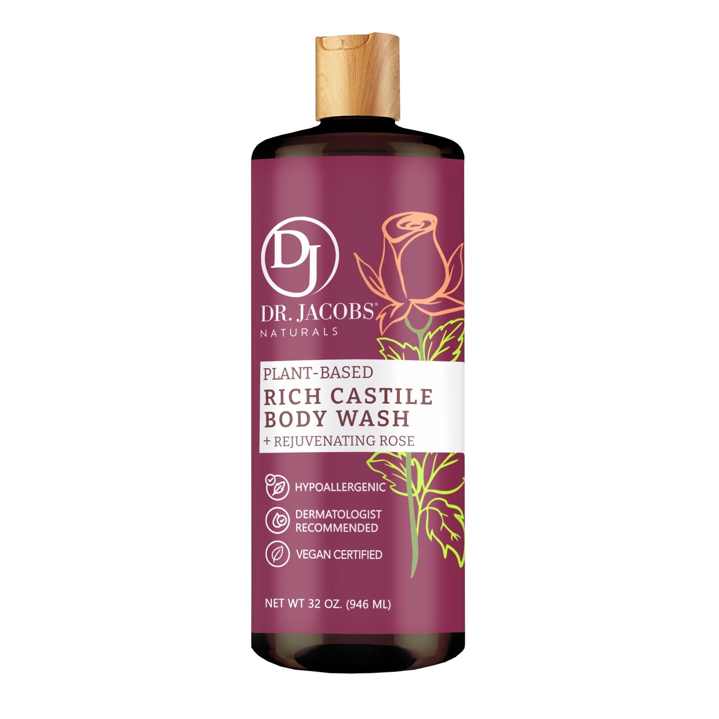 Rose Pure Castile Body Wash
