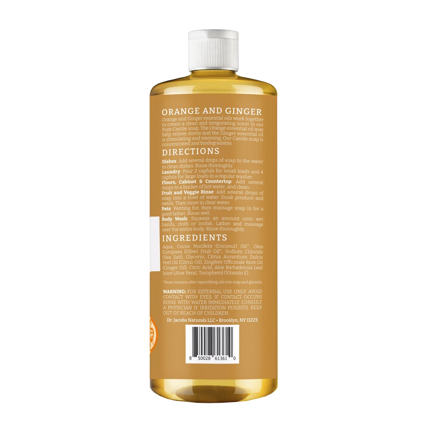 Orange & Ginger All in 1 Castile Soap