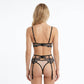 Dusk Petal Lingerie 3 Piece Embroidered Lace Set
