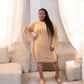 Perfect Camel Fringe Sweater Dress