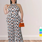 Casual Sleeveless Geometric Jumpsuit