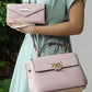 “Hadley” Satchel Bag with Wristlet