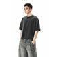 Unisex Heavyweight Cropped Snow-Washed T-Shirt (285GSM)