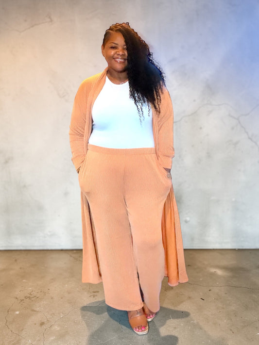 2 Piece Longline Cardigan And Pant Set