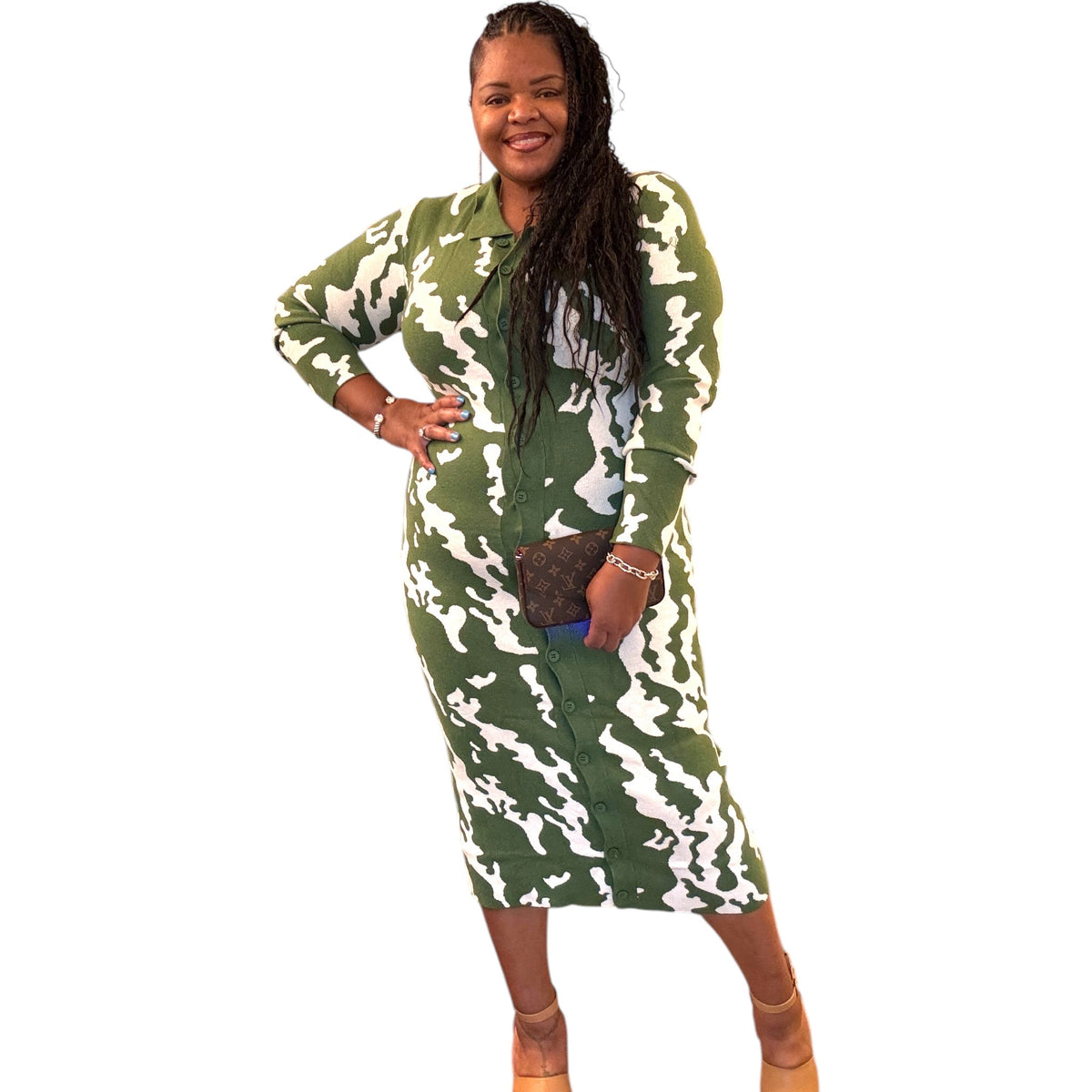 Olive Sweater Dress