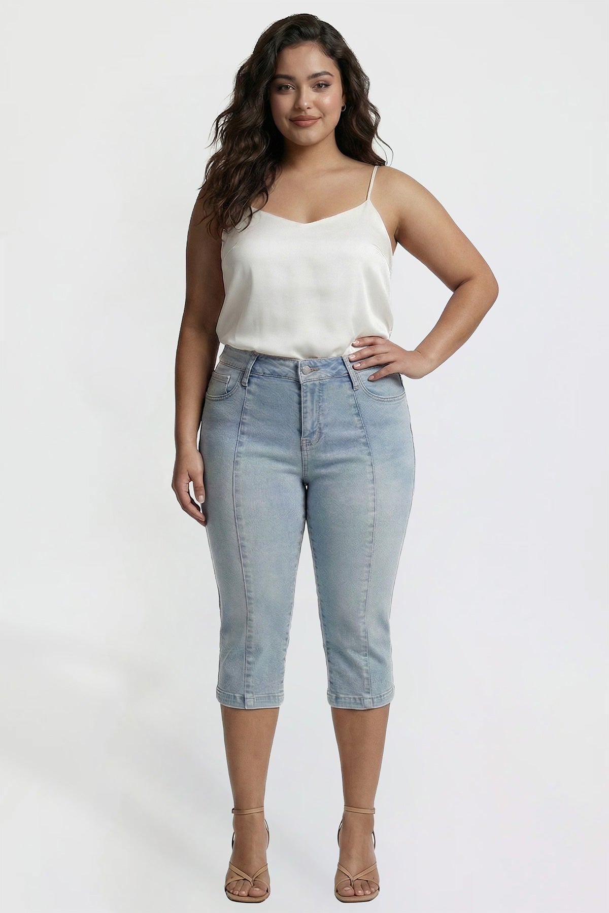 Pin Tuck Capri