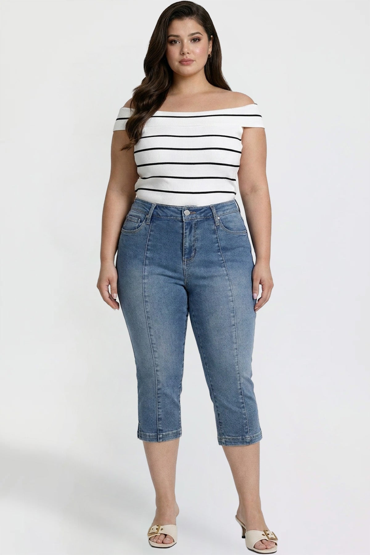 Pin Tuck Capri