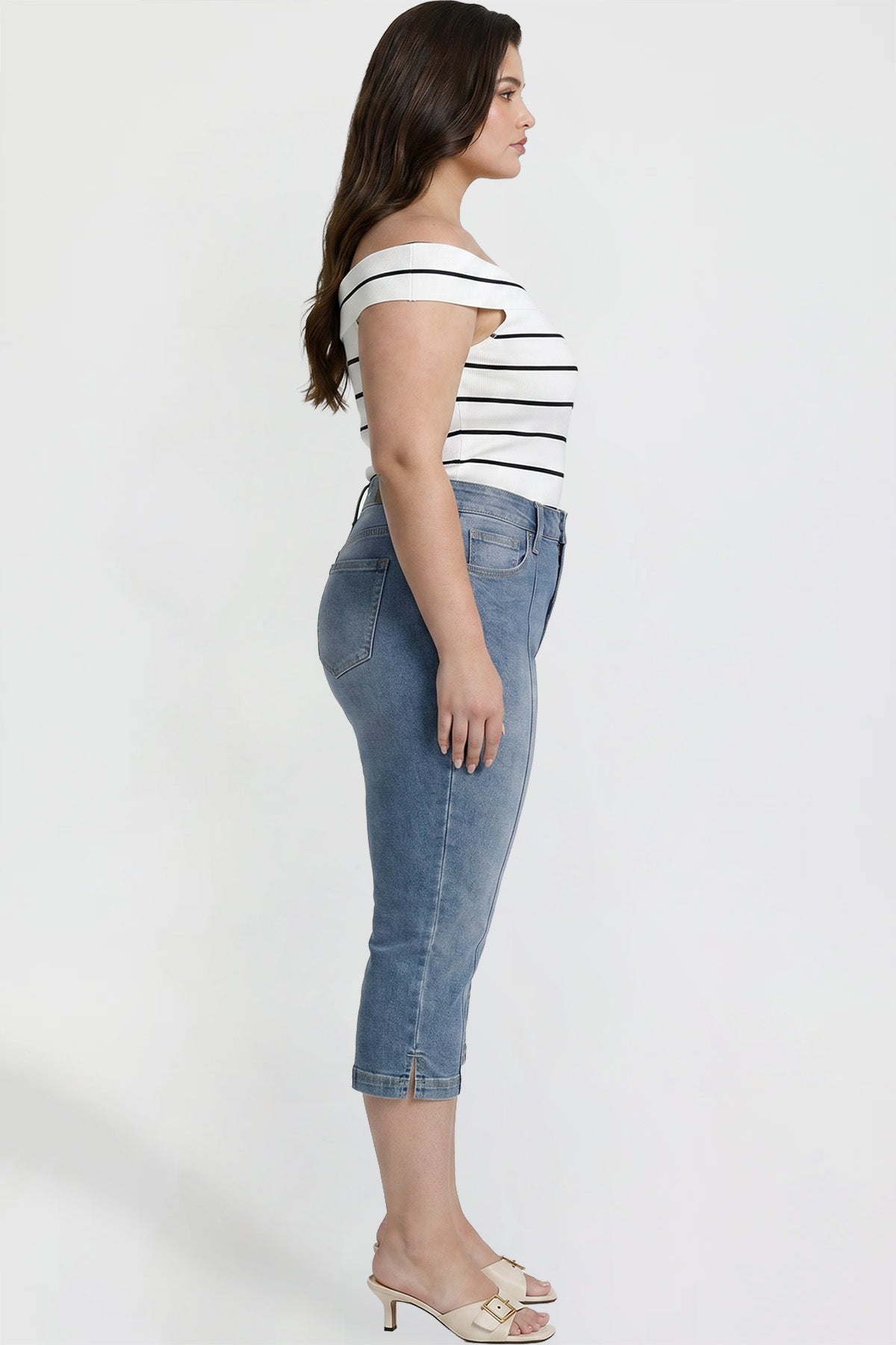 Pin Tuck Capri