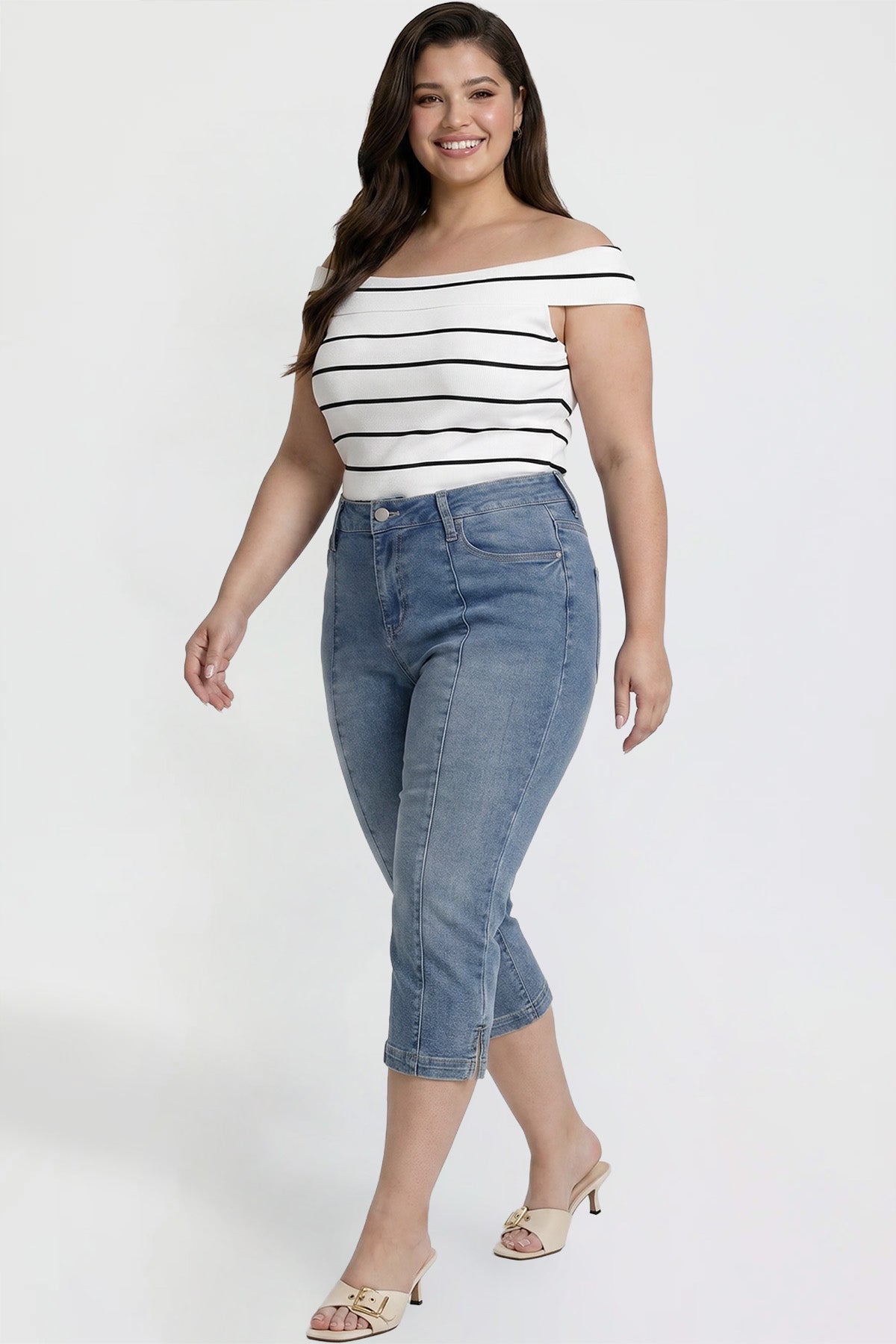 Pin Tuck Capri