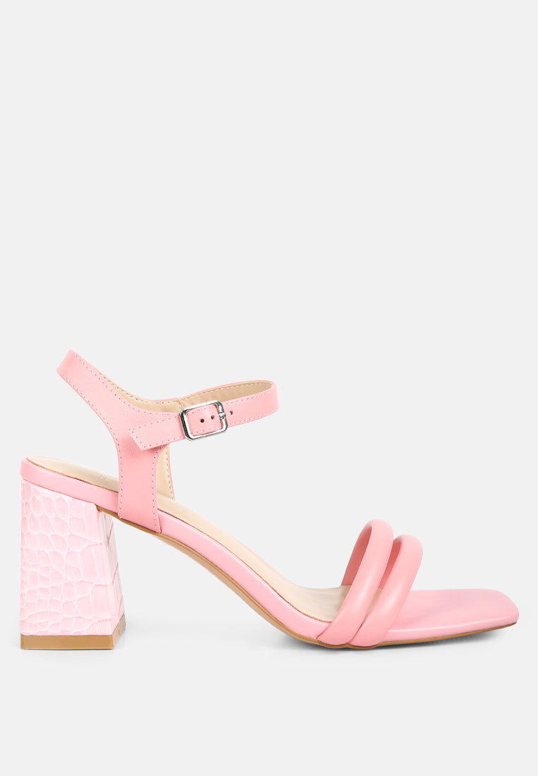 Edyta Ankle Strap Block Heel Sandals