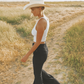 Bell Bottom Jean in Black
