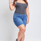 Low Rise Frayed Cargo Bermuda Shorts