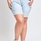 Low Rise Frayed Cargo Bermuda Shorts