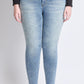 WannaBettaButt Mid Rise Embroidered Skinny Jean