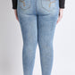 WannaBettaButt Mid Rise Embroidered Skinny Jean