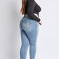 WannaBettaButt Mid Rise Embroidered Skinny Jean