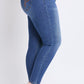 WannaBettaButt Mid Rise Embroidered Skinny Jean