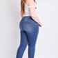 WannaBettaButt Mid Rise Embroidered Skinny Jean