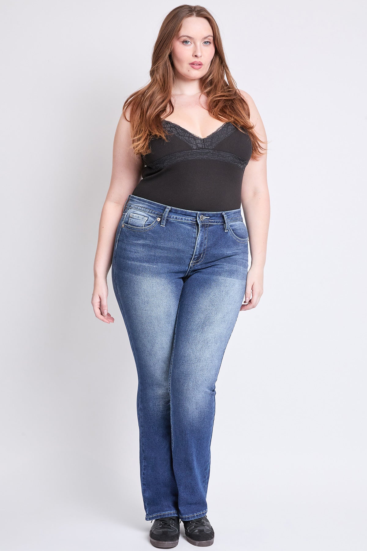 Mid Rise Premium Stitch Bootcut Jeans