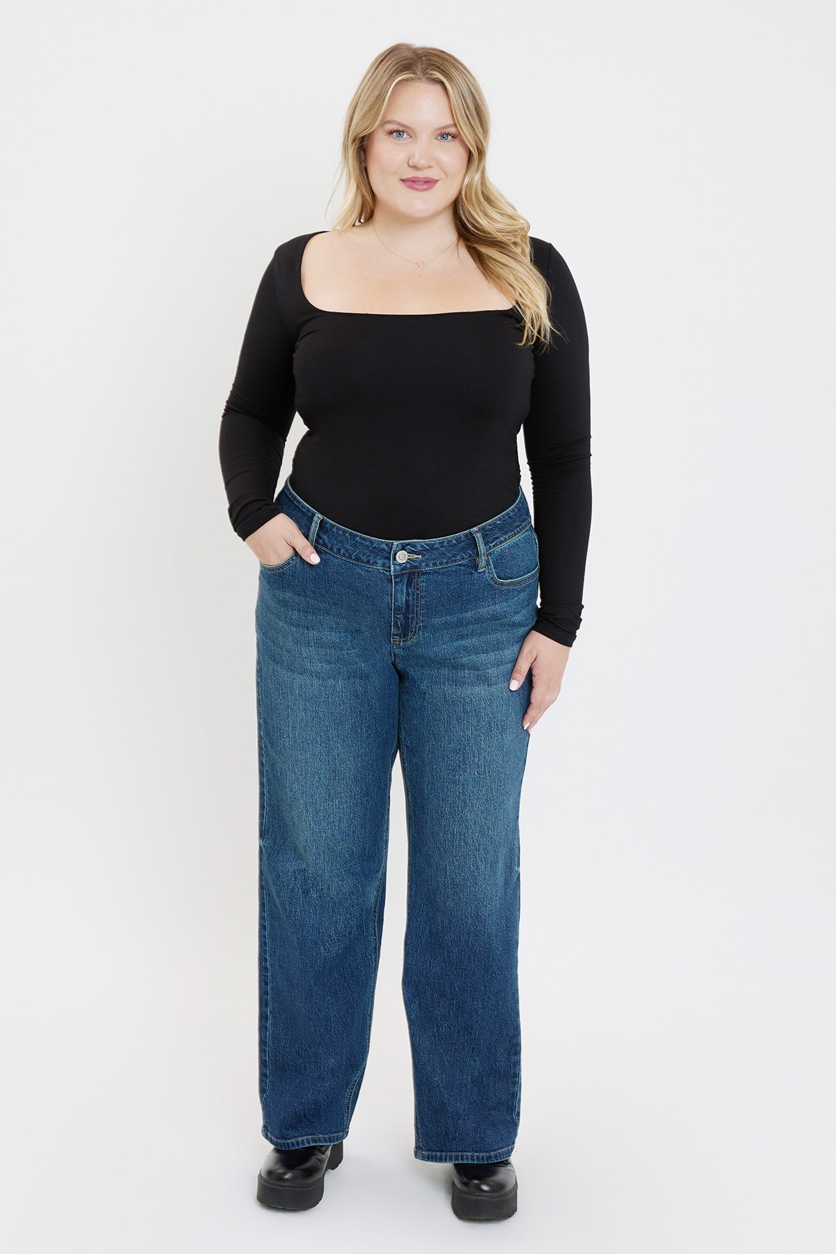 Britney Low Rise Wide Leg Jeans