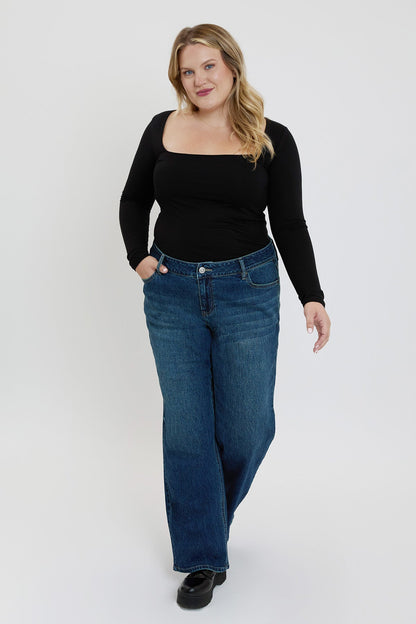 Britney Low Rise Wide Leg Jeans