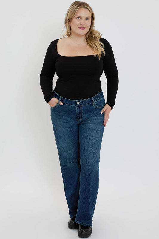 Britney Low Rise Wide Leg Jeans