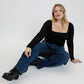 Britney Low Rise Wide Leg Jeans