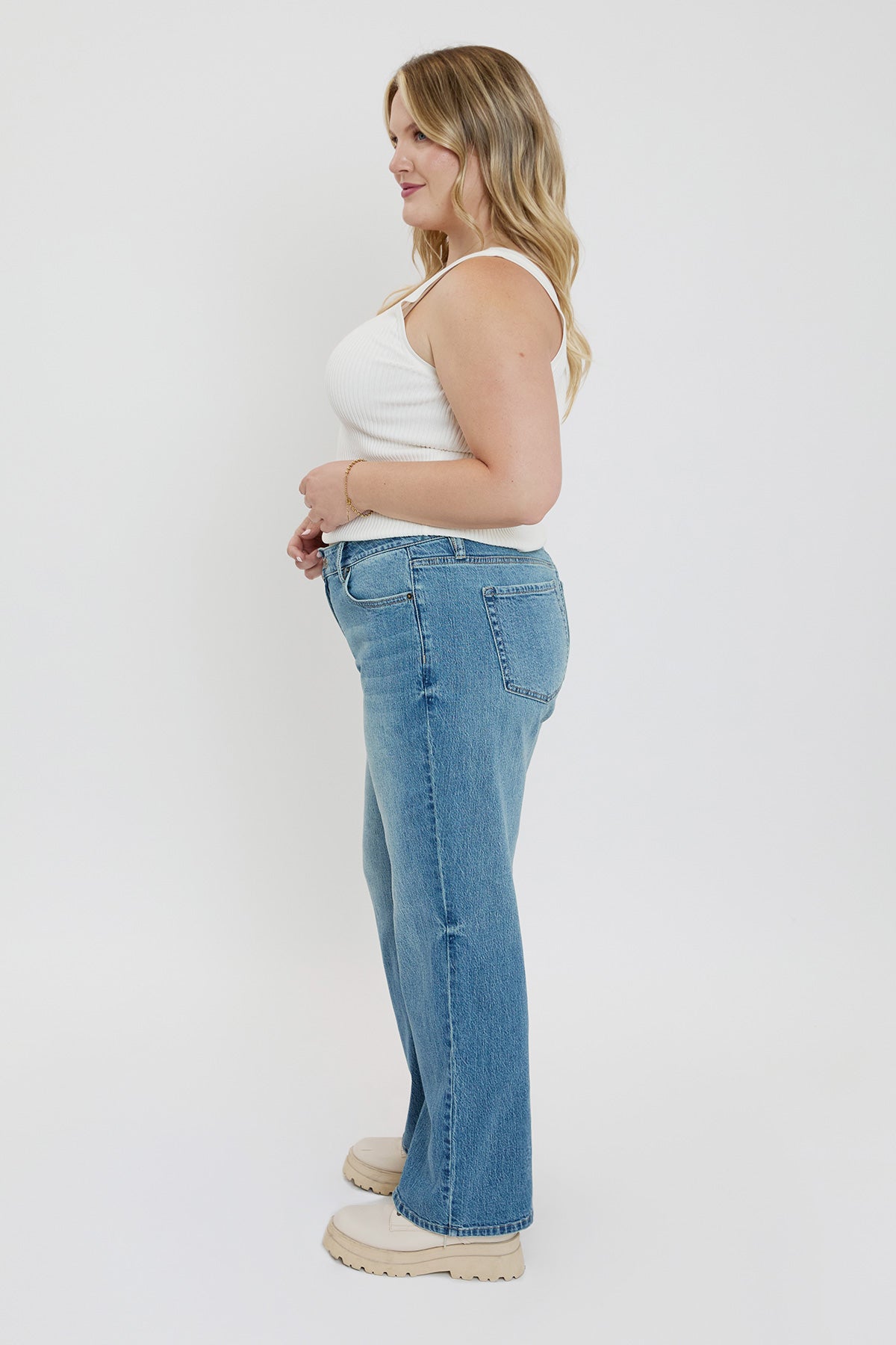 Britney Low Rise Wide Leg Jeans