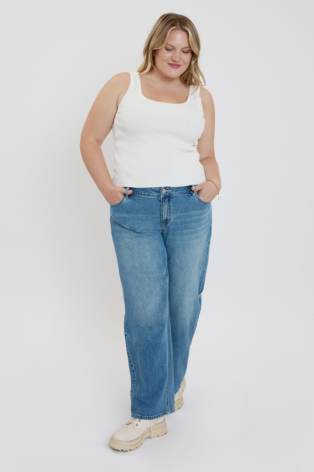 Britney Low Rise Wide Leg Jeans
