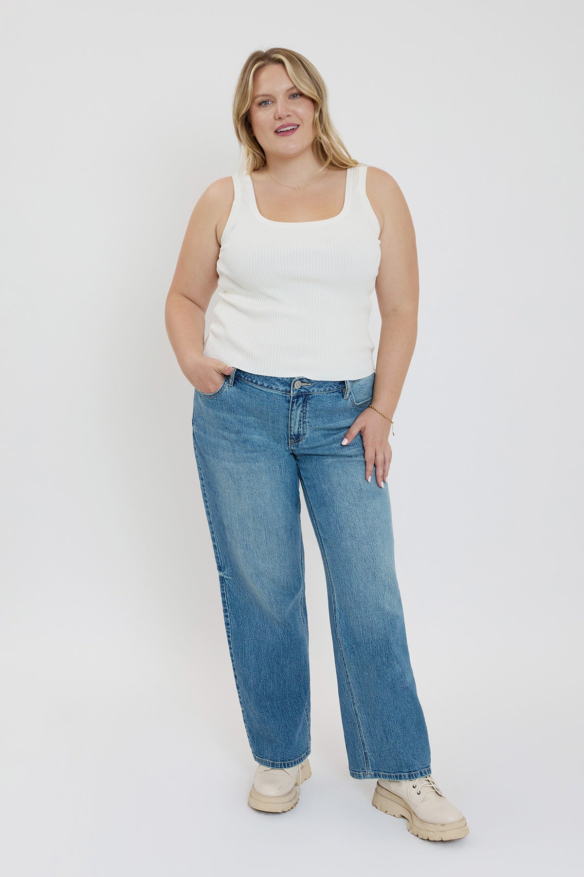 Britney Low Rise Wide Leg Jeans
