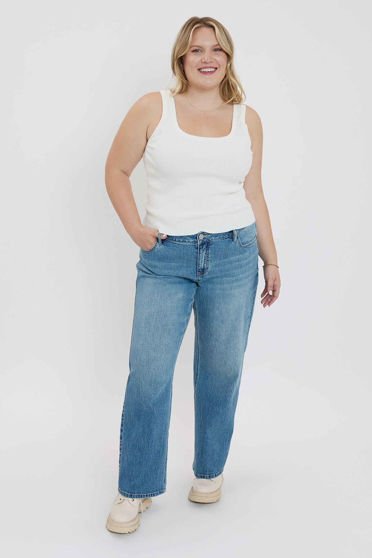 Britney Low Rise Wide Leg Jeans
