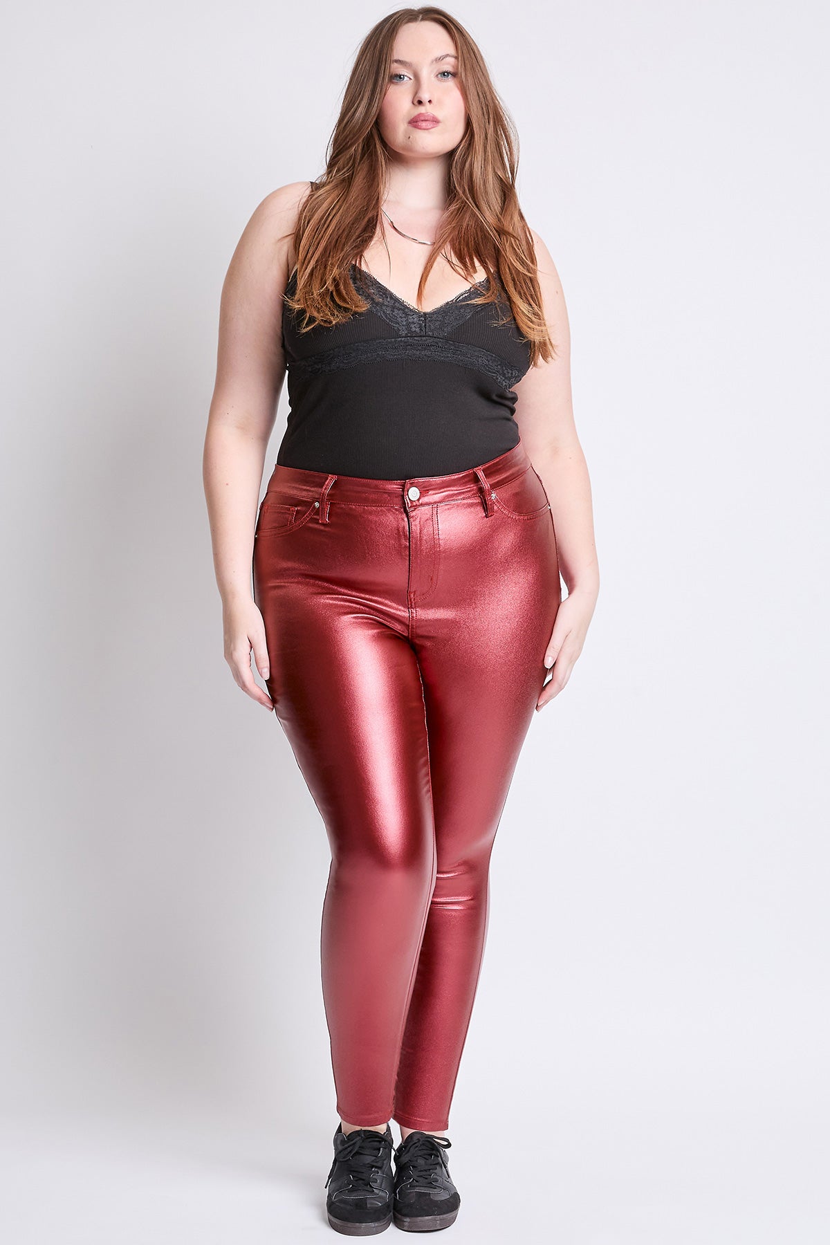 Hyperstretch Metallic Skinny Pants