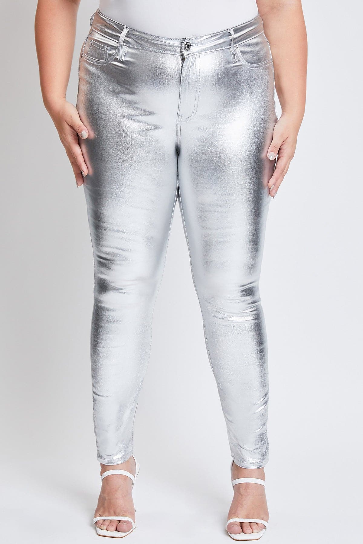 Hyperstretch Metallic Skinny Pants