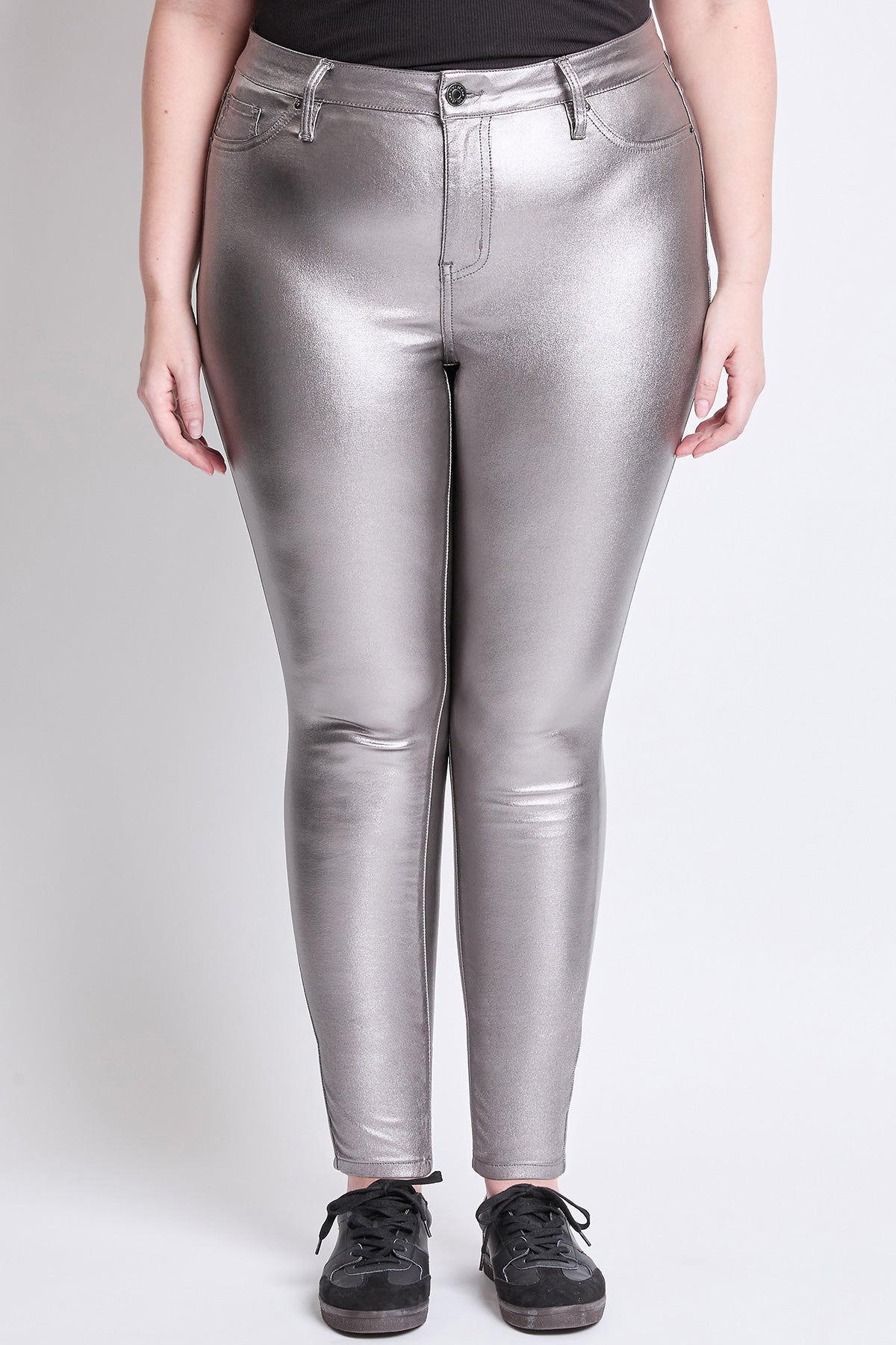 Hyperstretch Metallic Skinny Pants