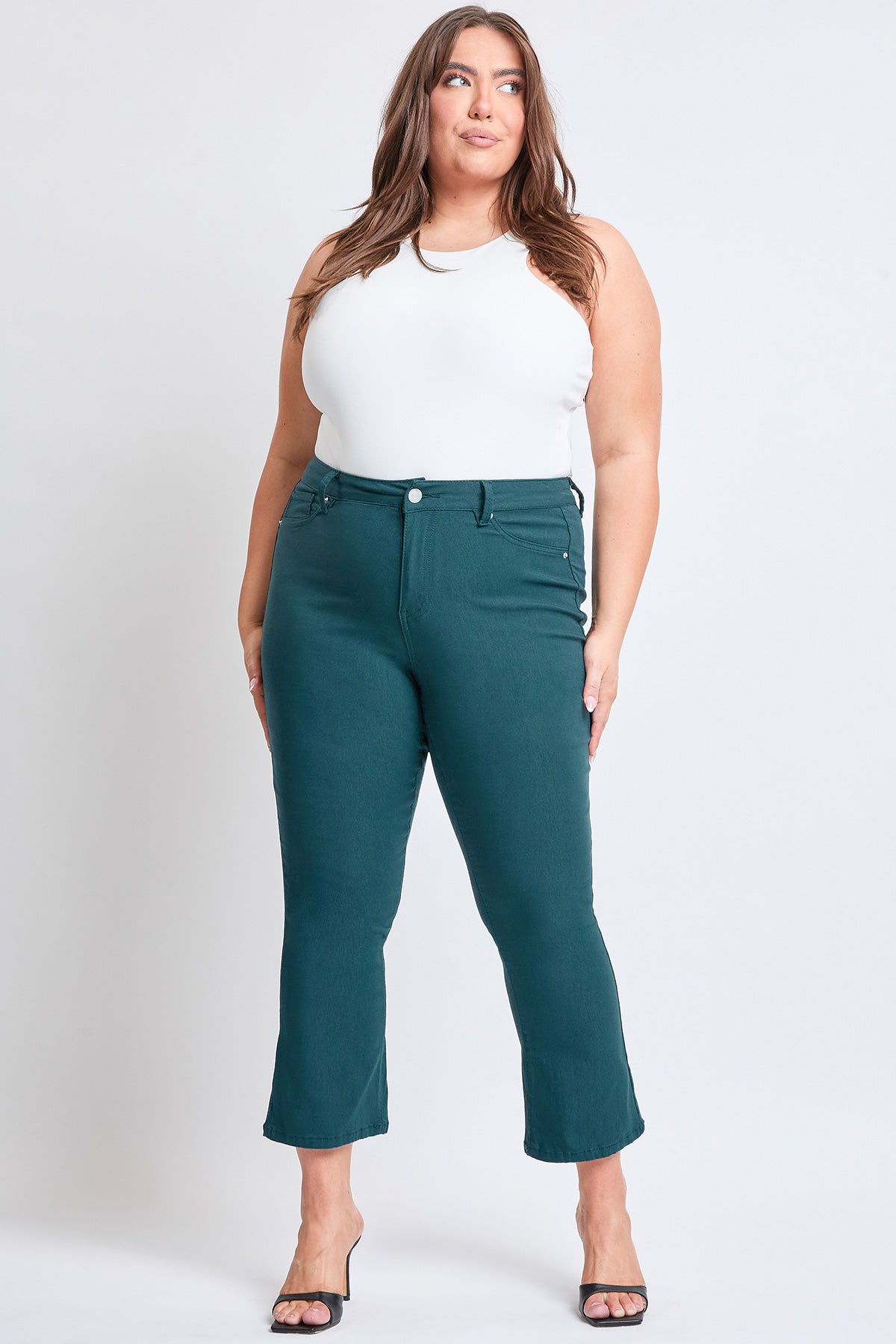 Hyperstretch Cropped Kick Flare Pants