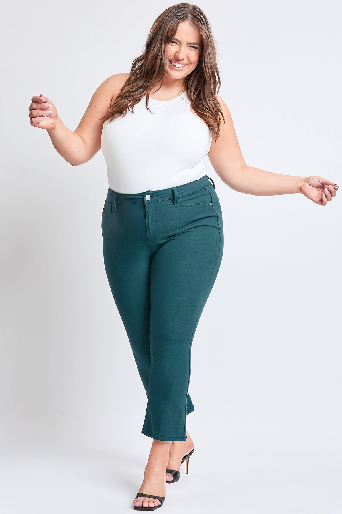 Hyperstretch Cropped Kick Flare Pants