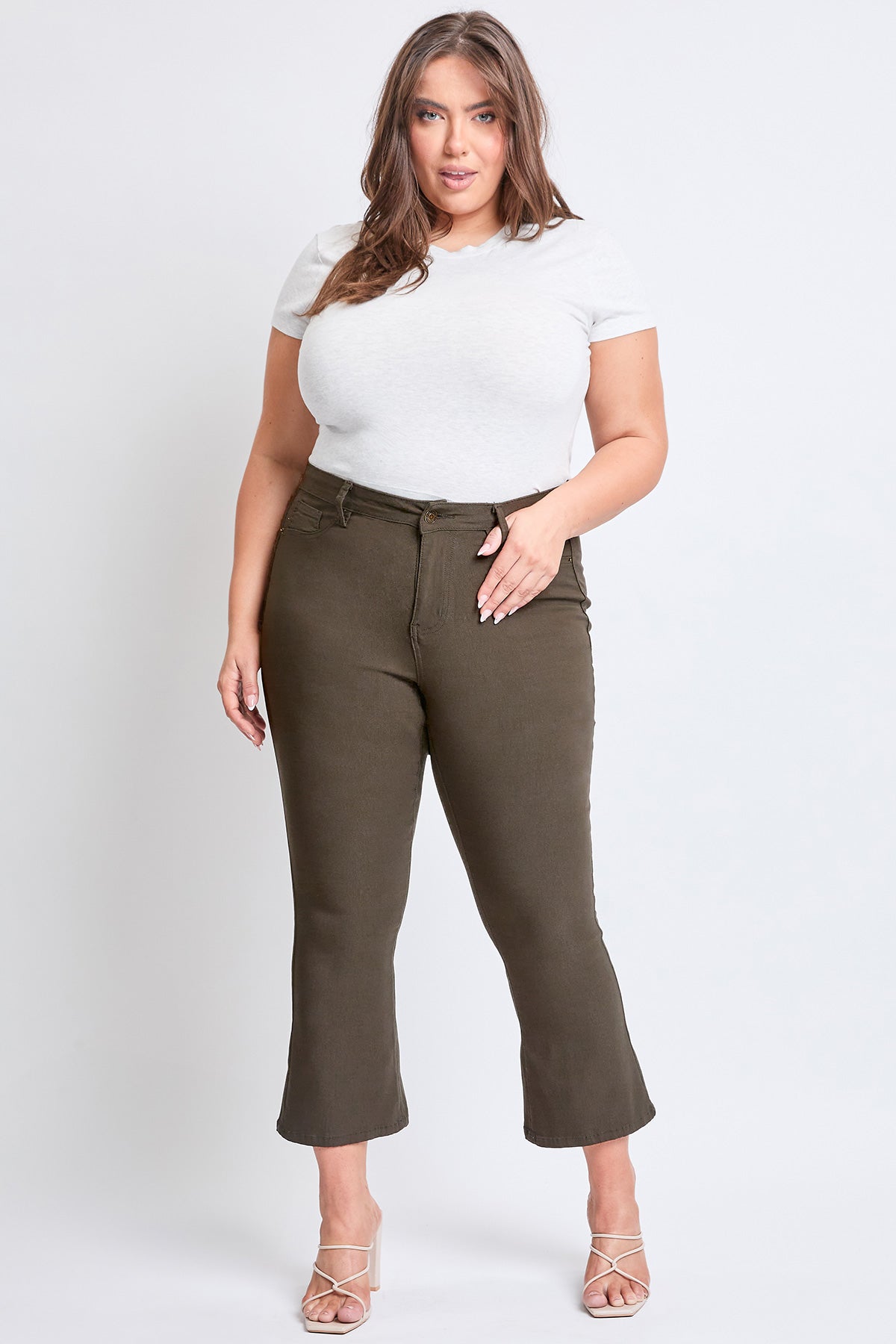 Hyperstretch Cropped Kick Flare Pants