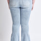 Low Rise Frayed Hem Flare Jeans