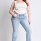Low Rise Frayed Hem Flare Jeans
