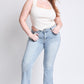 Low Rise Frayed Hem Flare Jeans