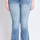 Low Rise Frayed Hem Flare Jeans